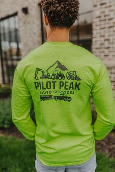 Customer wearing a 2400 Gildan Ultra Cotton Long Sleeve