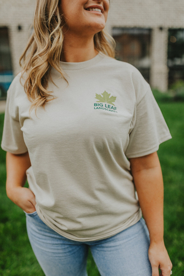 Customer wearing a 8000 Gildan DryBlend 50/50 Tee