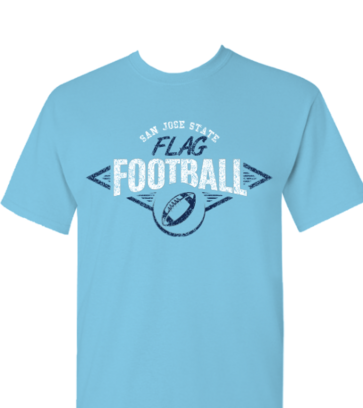 Flag Football with  Diamond Background design idea