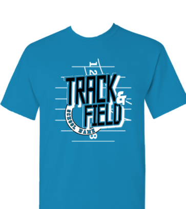 Track and Field With Numbers and Lanes design idea