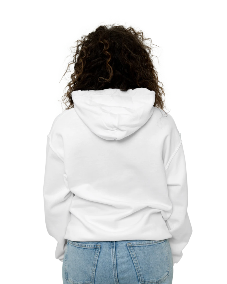 Image of a model wearing a 12500 Gildan Dryblend 50/50 Hooded Sweatshirt