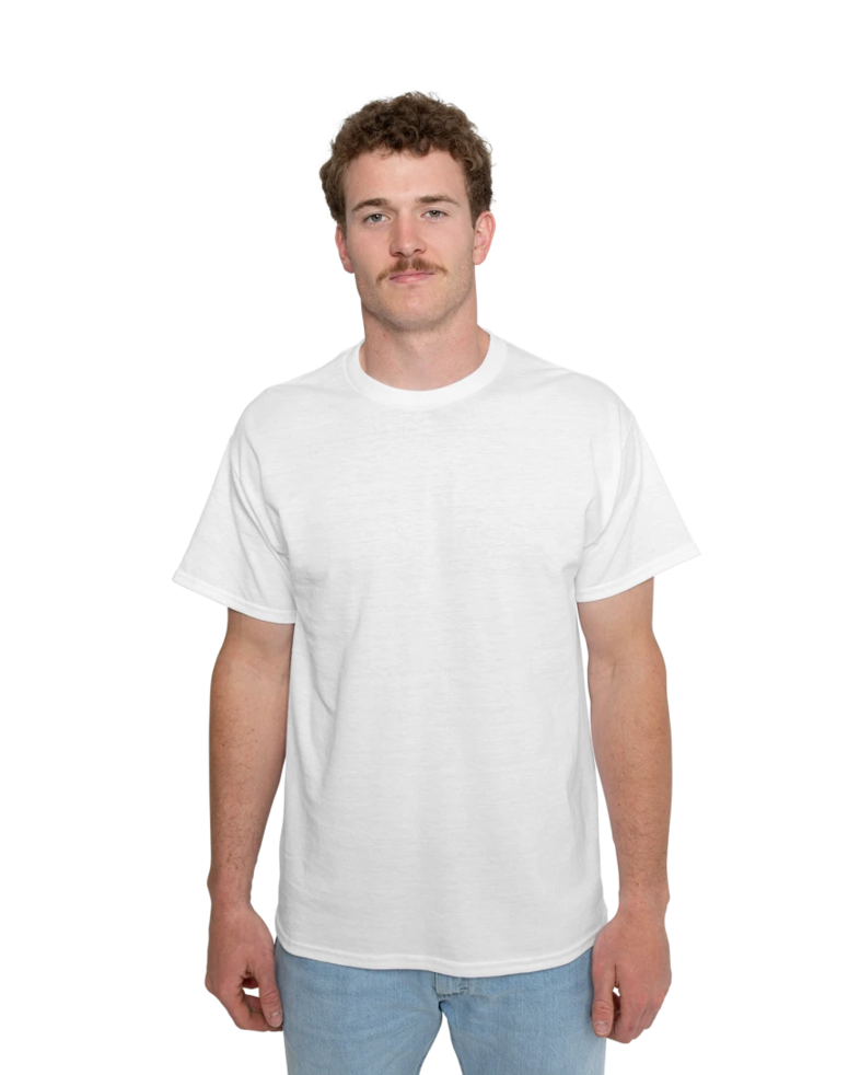 Image of a model wearing a 202 Tultex Unisex Fine Jersey T-Shirt