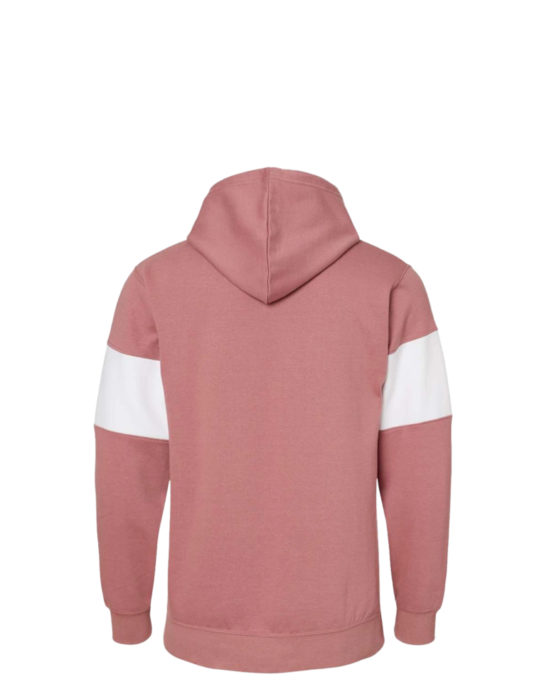 Image of a model wearing a 22709 MV Sport Classic Fleece Colorblocked Hooded Sweatshirt