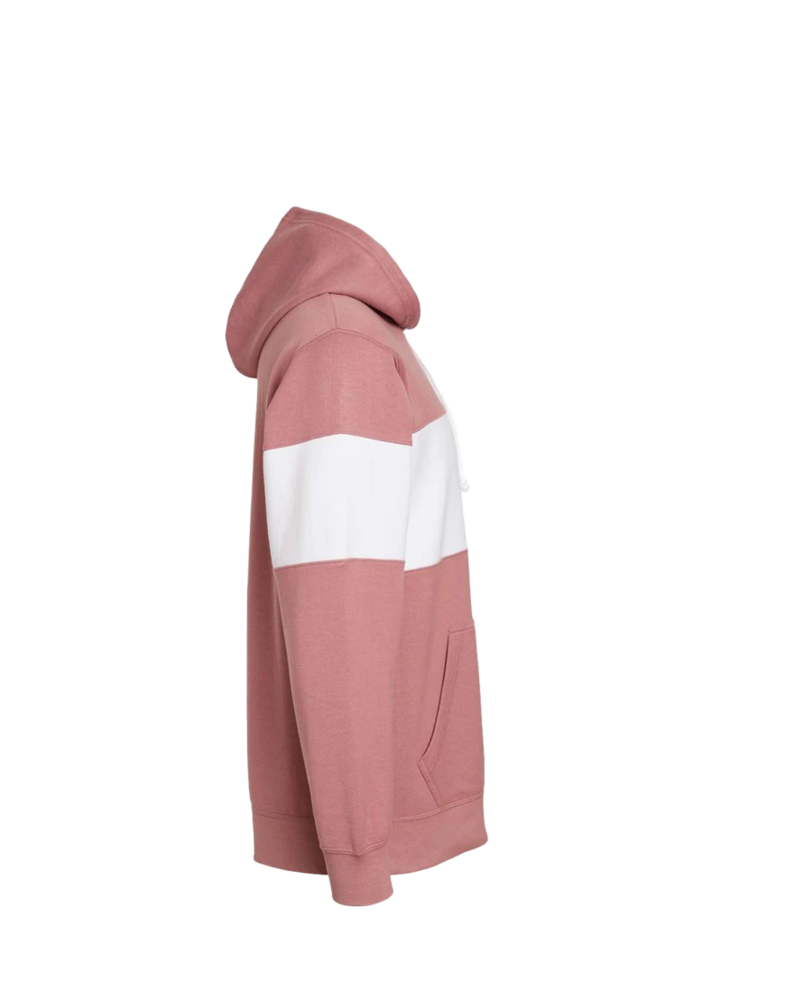 Image of a model wearing a 22709 MV Sport Classic Fleece Colorblocked Hooded Sweatshirt