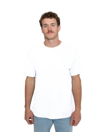 Model wearing a 29M Jerzees Heavyweight Blend Tee