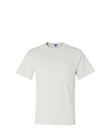Model wearing a 29MP Jerzees Pocket Tee