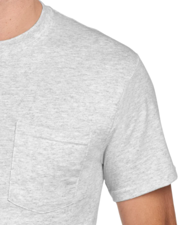 Closeup of a 29MP Jerzees Pocket Tee