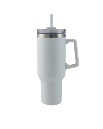 Model wearing a 4744 40 oz. Alaskan Stainless Steel Mug