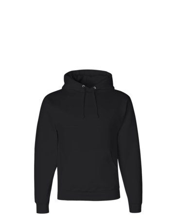 Model wearing a 4997 Jerzees Super Sweats 50/50 Pullover Hood