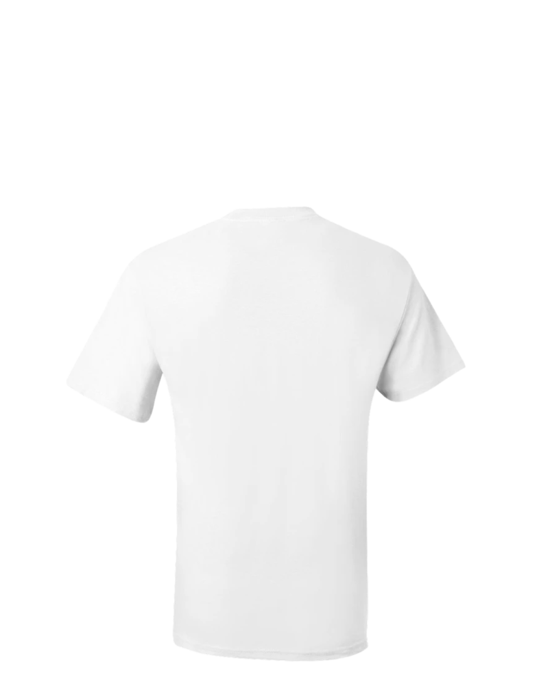 Image of a model wearing a 5190 Hanes Beefy-T with Pocket