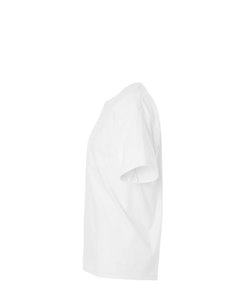 Image of a model wearing a 5190 Hanes Beefy-T with Pocket