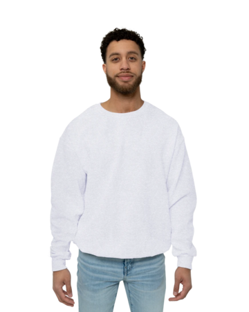 Model wearing a 562 Jerzees NuBlend 50/50 Crewneck