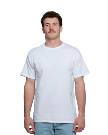 Model wearing a 8000 Gildan DryBlend 50/50 Tee