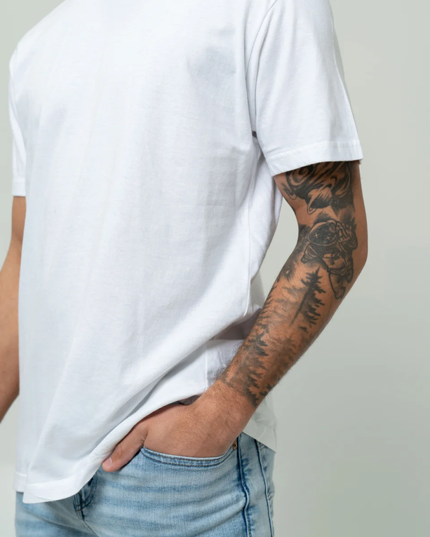 Closeup of a 2001 American Apparel Fine Jersey Tee