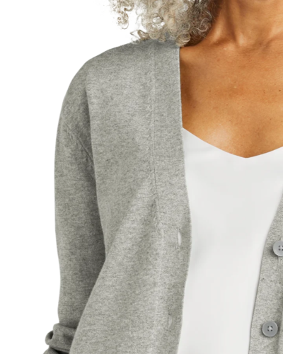 Closeup of a BB18405 Brooks Brothers® Women’s Cotton Stretch Cardigan Sweater