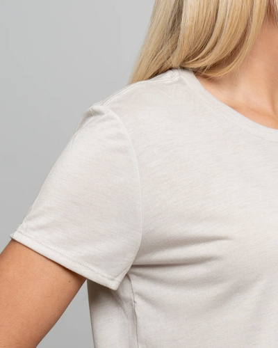 Closeup of a 8882 Bella + Canvas Women’s Flowy Cropped Tee