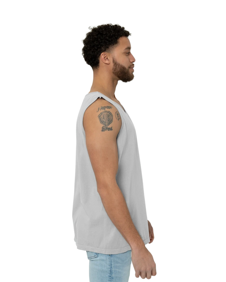 Image of a model wearing a CC9360 Comfort Colors Pigment Dyed Tank Top 