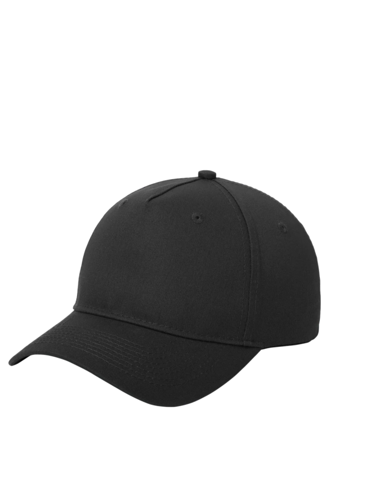 Image of a model wearing a CP86 Port & Company Five-Panel Twill Cap