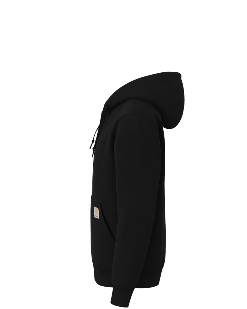 Image of a model wearing a CT100614 Carhartt Rain Defender Paxton Heavyweight Hooded Zip-Front Sweatshirt