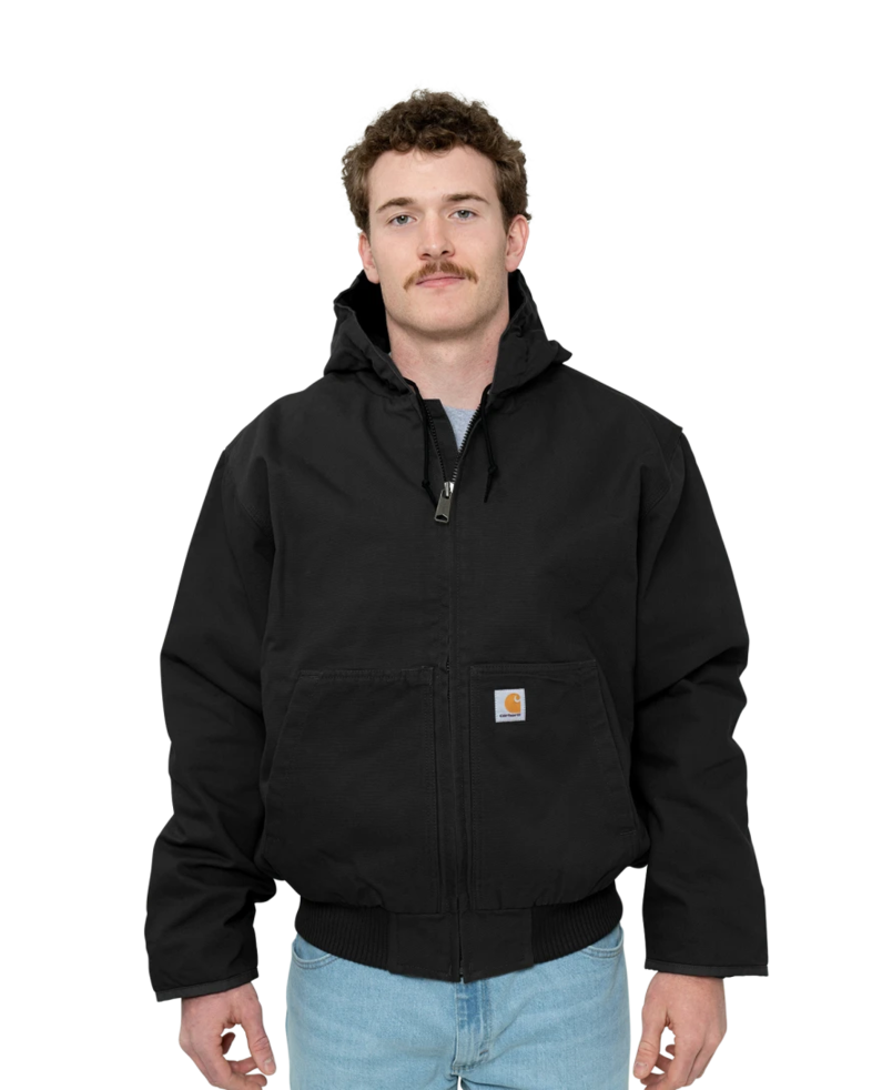 Image of a model wearing a CT104050 Carhartt Washed Duck Active Jac