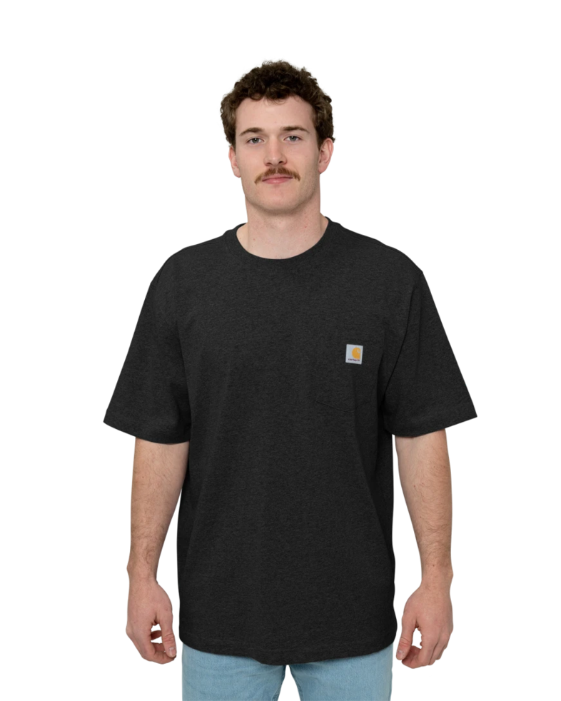 Image of a model wearing a CTK87 Carhartt Workwear Pocket Short Sleeve T-Shirt