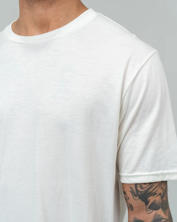 Closeup of a DM130 District Unisex Perfect Tri-Blend Crew Tee