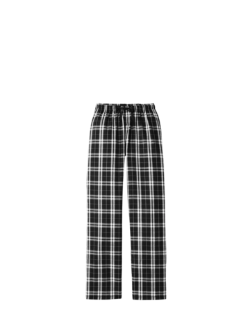 Model wearing a DT2800 District Women's Flannel Plaid Pant