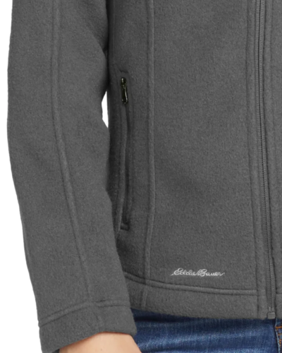 Closeup of a EB201 Eddie Bauer Ladies Full-Zip Fleece Jacket