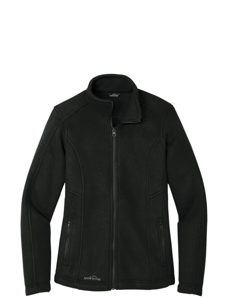 Image of a model wearing a EB201 Eddie Bauer Ladies Full-Zip Fleece Jacket