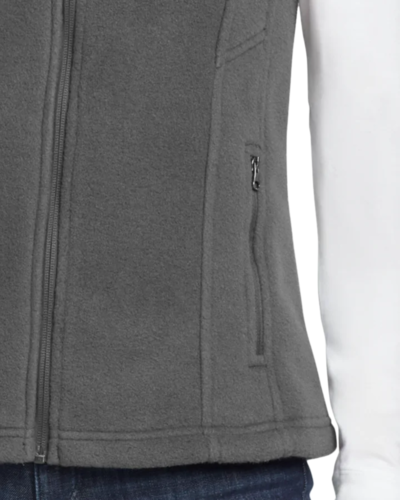 Closeup of a EB205 Eddie Bauer Ladies Fleece Vest