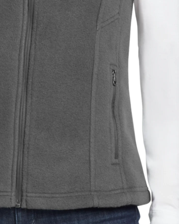 Closeup of a EB205 Eddie Bauer Ladies Fleece Vest