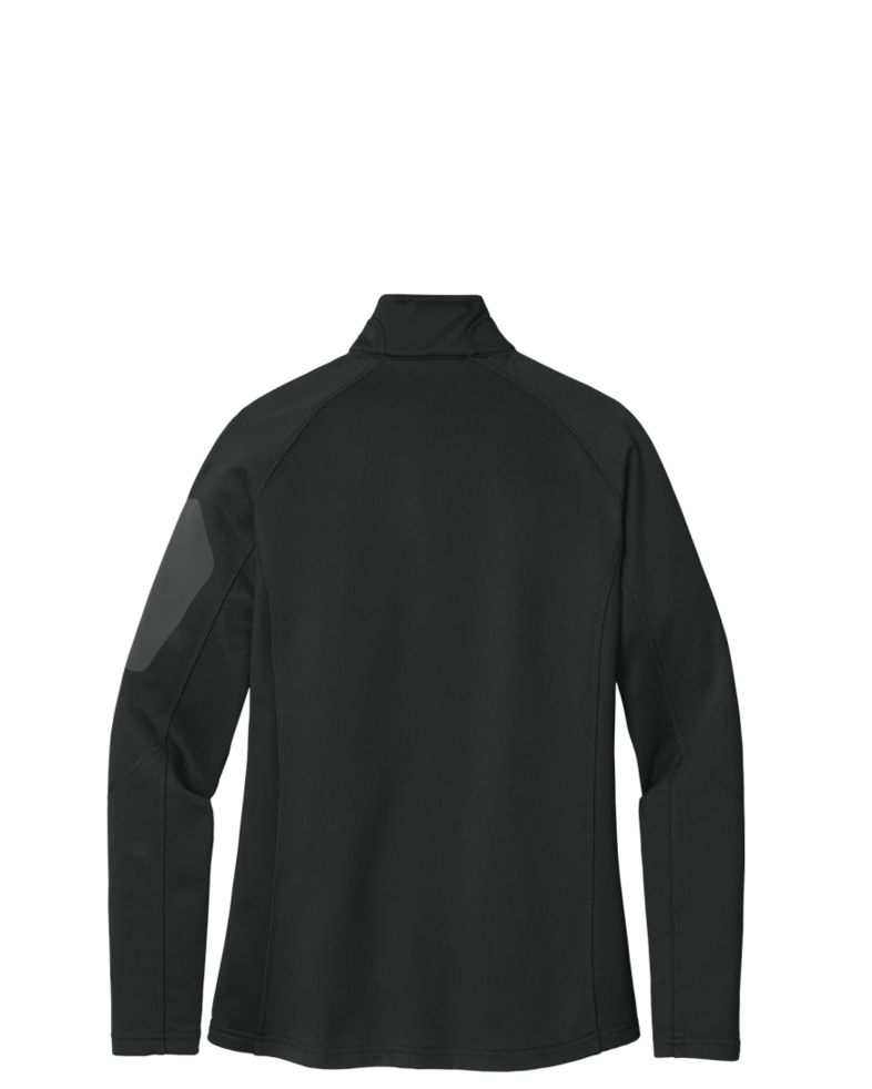 Image of a model wearing a EB235 Eddie Bauer Ladies 1/2-Zip Performance Fleece
