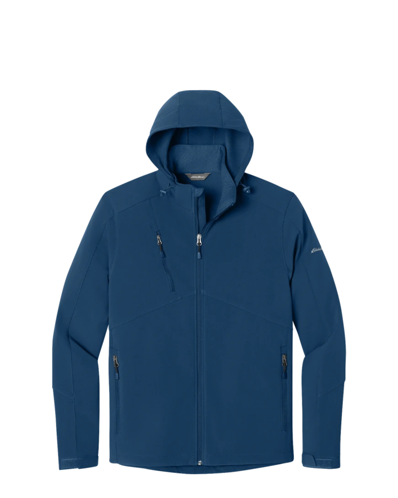 Image of a model wearing a EB536 Eddie Bauer Hooded Soft Shell Parka