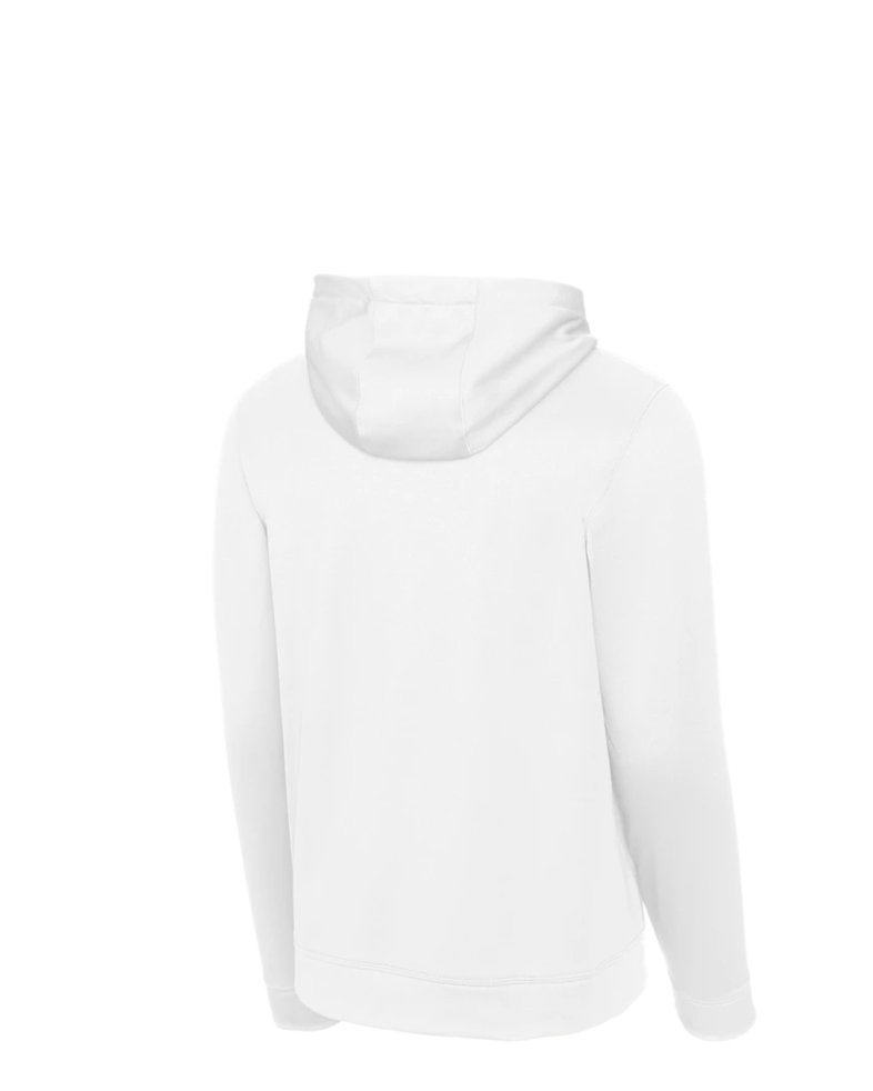 Image of a model wearing a F244 Sport-Tek Sport-Wick Fleeced Hooded Pullover