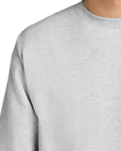 Closeup of a F260 Hanes Ultimate Cotton Crewneck