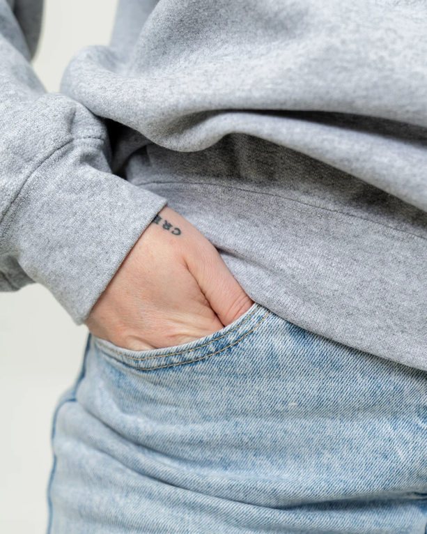 Closeup of a 12000 Gildan Dryblend Crewneck Sweatshirt