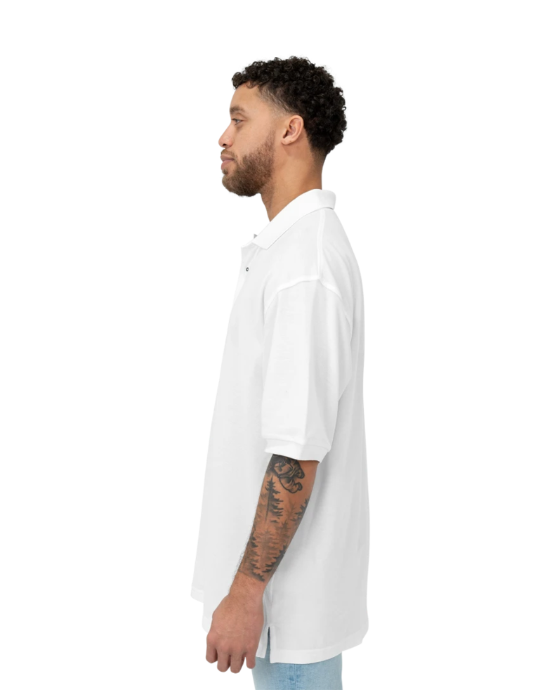 Image of a model wearing a K500 Men's Port Authority Silk Touch Polo