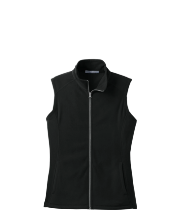 Model wearing a L226 Port Authority Ladies Microfleece Vest