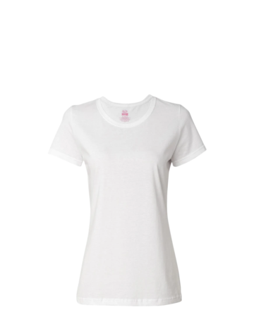 Model wearing a L3930R Fruit of the Loom HD Cotton Ladies' Tee