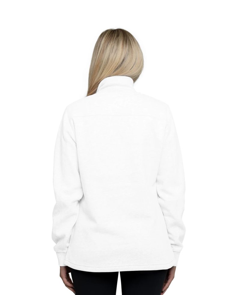 Image of a model wearing a LST253 Sport-Tek Ladies 1/4-Zip Sweatshirt