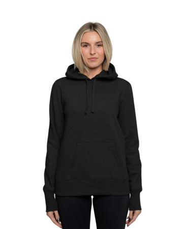 Model wearing a LST254 Sport-Tek Ladies Pullover Hooded Sweatshirt