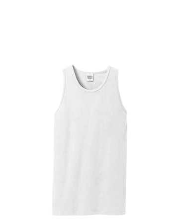Model wearing a PC099TT Port & Company Pigment Dyed Tank Top