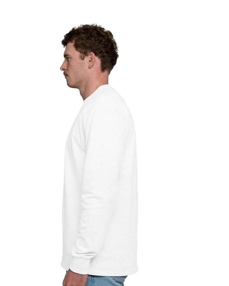 Image of a model wearing a PC61LS Port & Company Long Sleeve