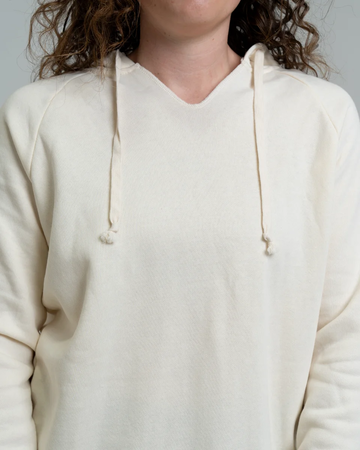 Closeup of a PRM2500 Independent Trading Co. Women's Lightweight California Wave Wash Hooded Sweatshirt