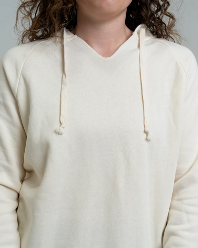 Closeup of a PRM2500 Independent Trading Co. Women's Lightweight California Wave Wash Hooded Sweatshirt