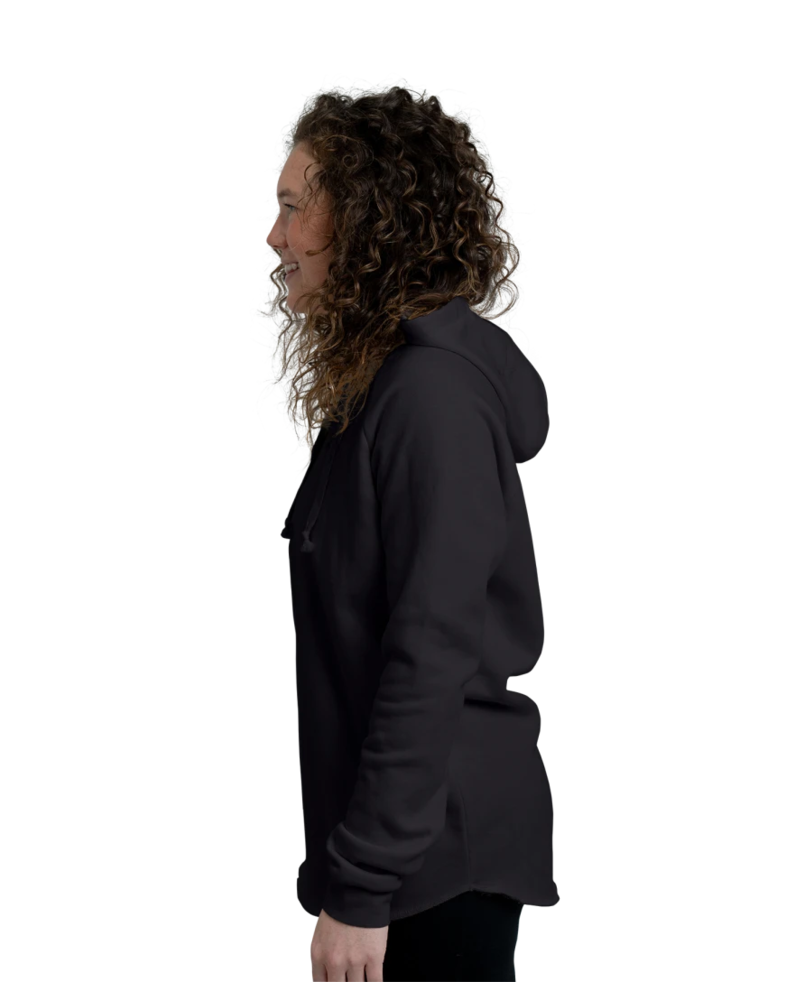 Image of a model wearing a PRM2500 Independent Trading Co. Women's Lightweight California Wave Wash Hooded Sweatshirt