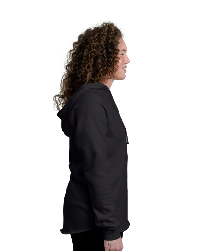 Image of a model wearing a PRM2500 Independent Trading Co. Women's Lightweight California Wave Wash Hooded Sweatshirt