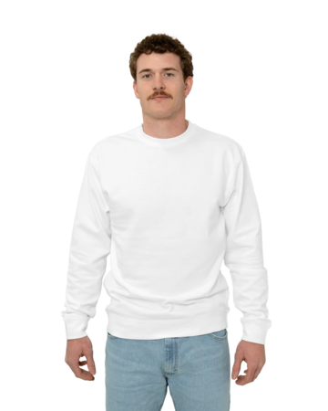 Model wearing a SS3000 Independent Trading Co. Midweight Sweatshirt