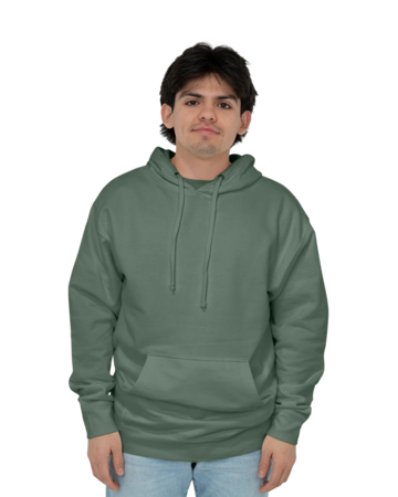 Model wearing a SS4500 Independent Trading Co. Midweight Hooded Sweatshirt