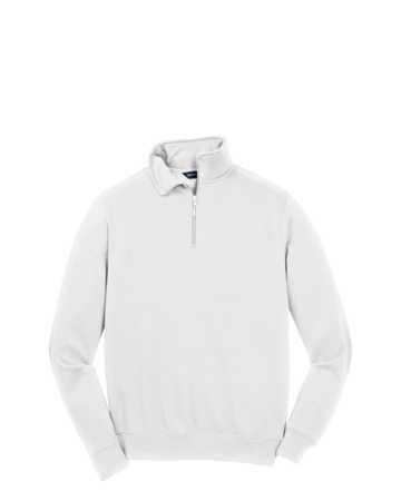 Model wearing a ST253 Sport-Tek 1/4 Zip Sweatshirt